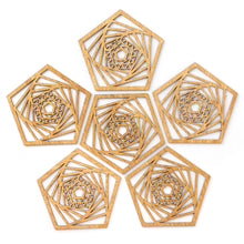 Load image into Gallery viewer, WISHING WELL Pentagon Coasters (Set of 4 or 6)
