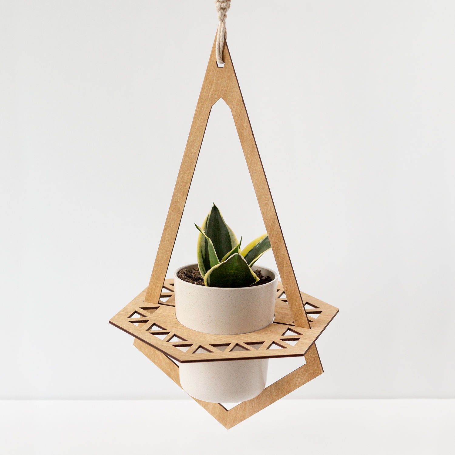 geometric plant hanger JEWEL Plant Hanger for 4" Pot – Nightglade Designs